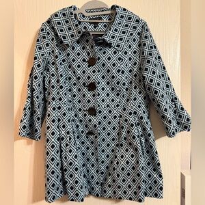 Geometric Patterned Trench Coat